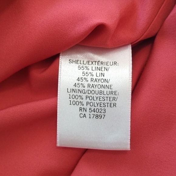 Banana Republic Coral Linen Blend Tie Waist Skirt Size - 4 - Picture 12 of 14